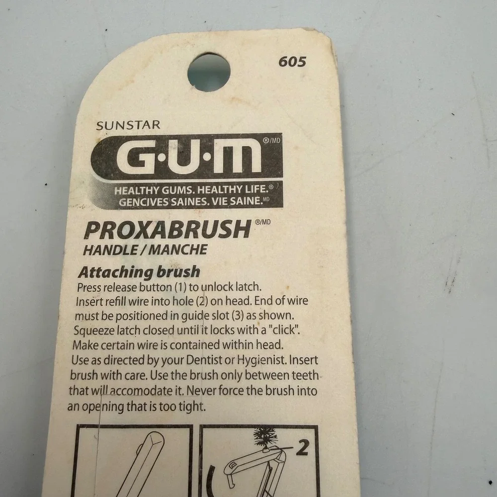 Vintage Sunstar GUM Proxabrush Handle 605 Interdental Cleaner New